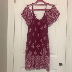 🌸🌞Mossimo 🌸🌸Cold Shoulder Magenta Dress XL🌞🌸